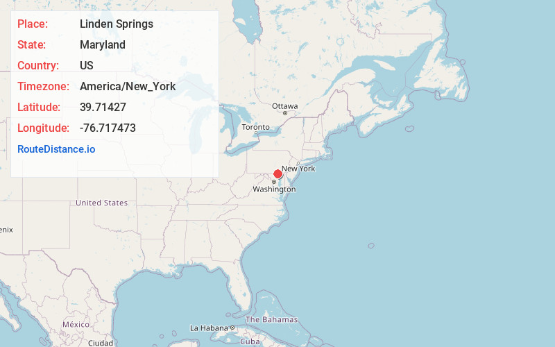 Map of Linden Springs