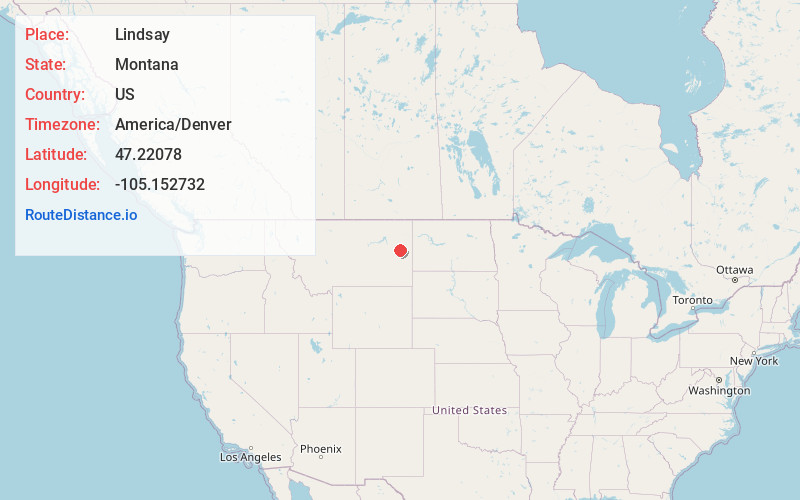 Map of Lindsay