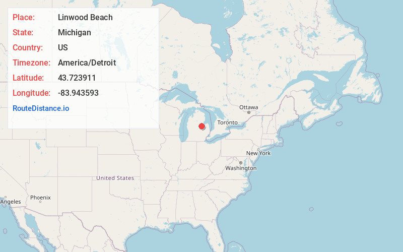 Map of Linwood Beach