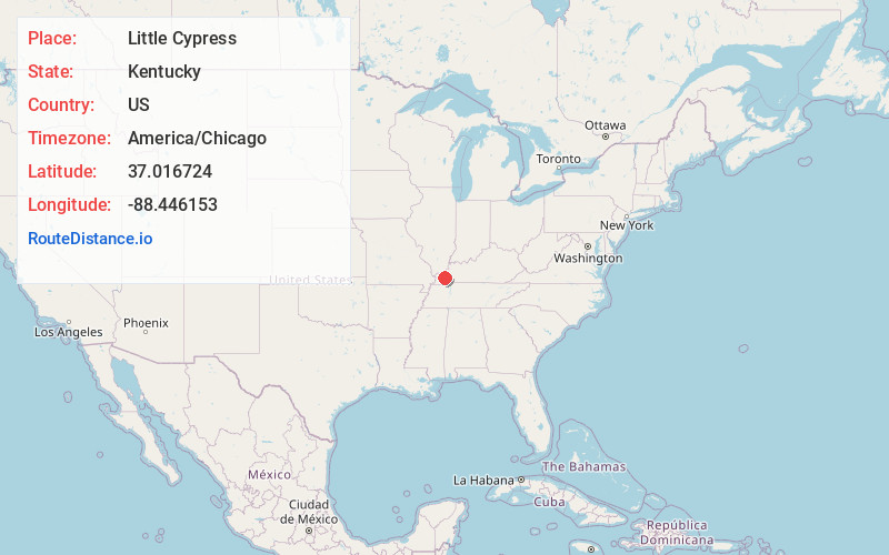 Map of Little Cypress