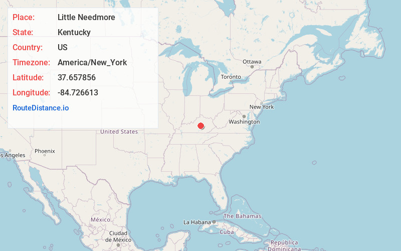 Map of Little Needmore