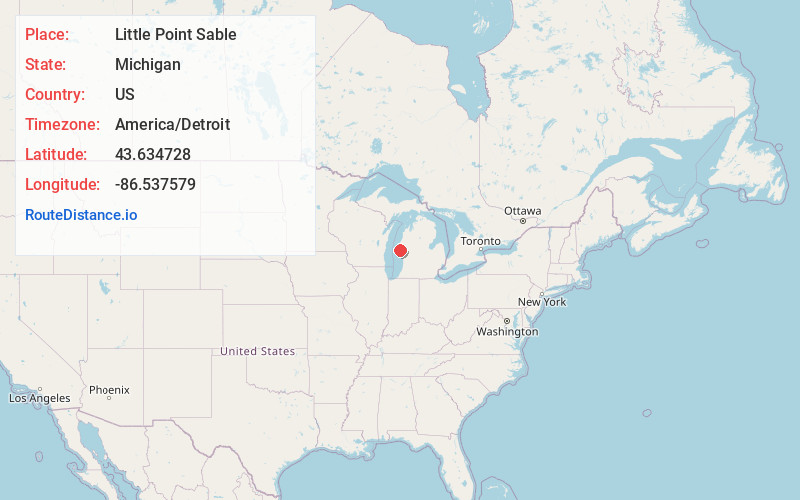 Map of Little Point Sable