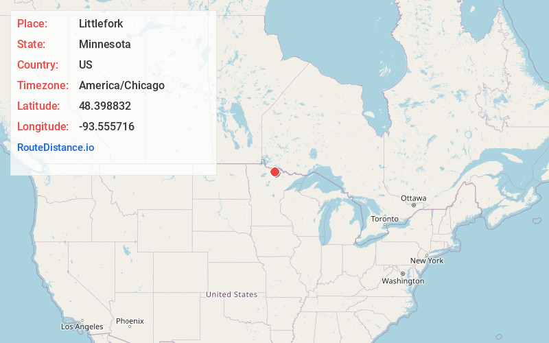 Map of Littlefork
