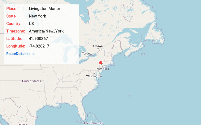 Map of Livingston Manor