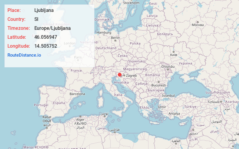 Map of Ljubljana