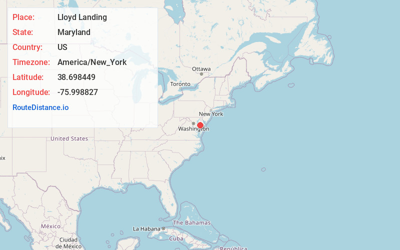 Map of Lloyd Landing
