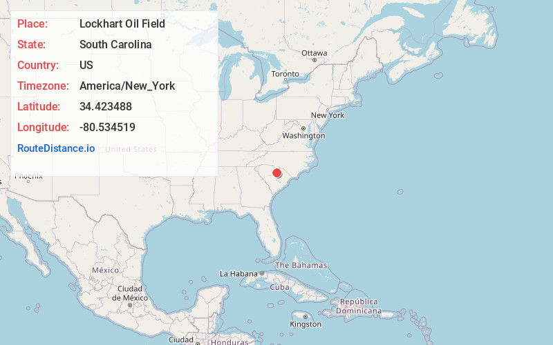 Map of Lockhart Oil Field