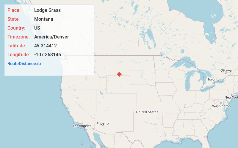 Map of Lodge Grass