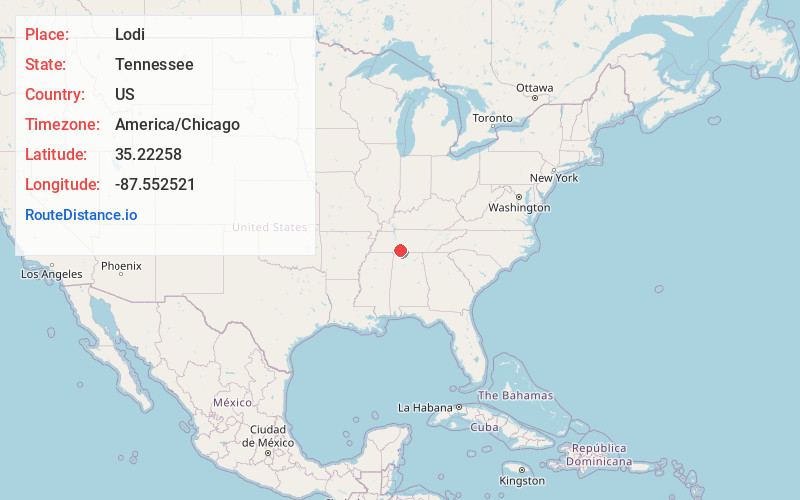 Map of Lodi