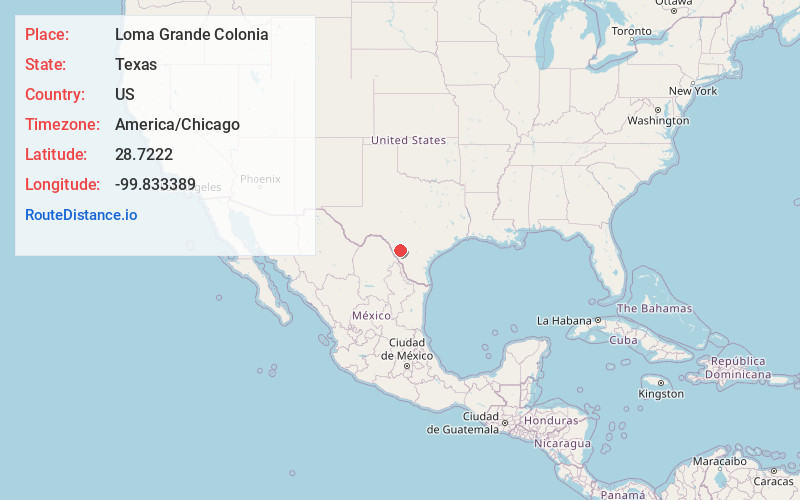 Map of Loma Grande Colonia