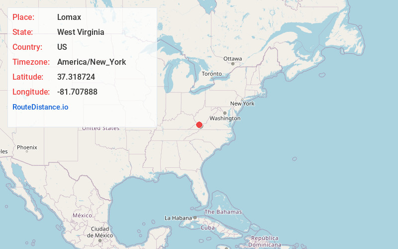 Map of Lomax