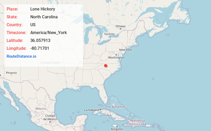 Map of Lone Hickory