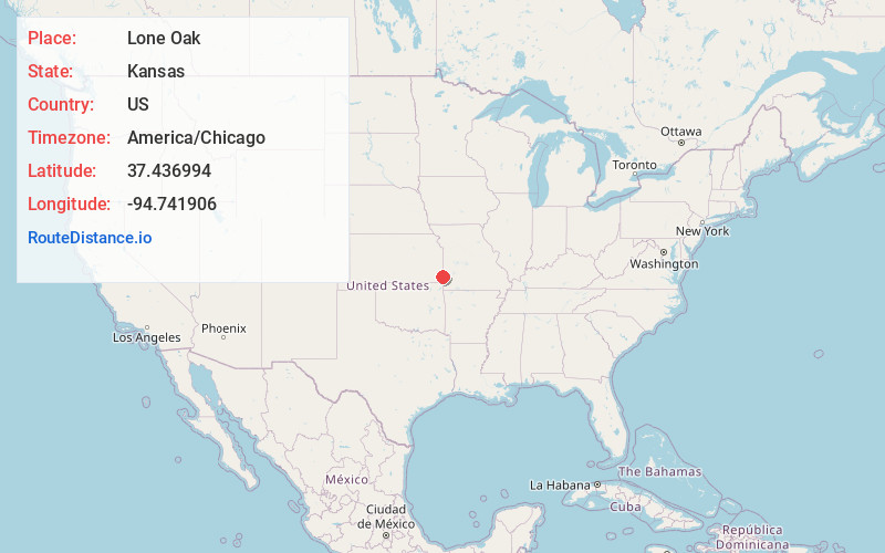 Map of Lone Oak