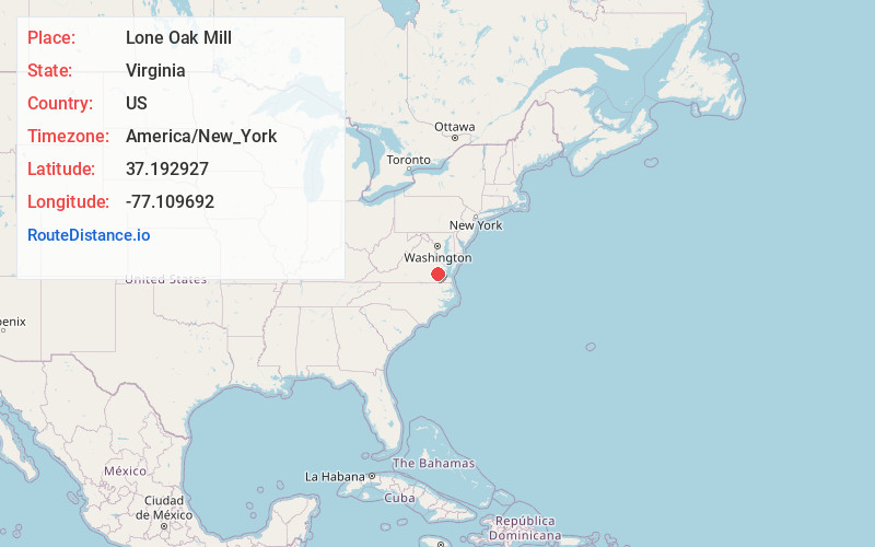 Map of Lone Oak Mill