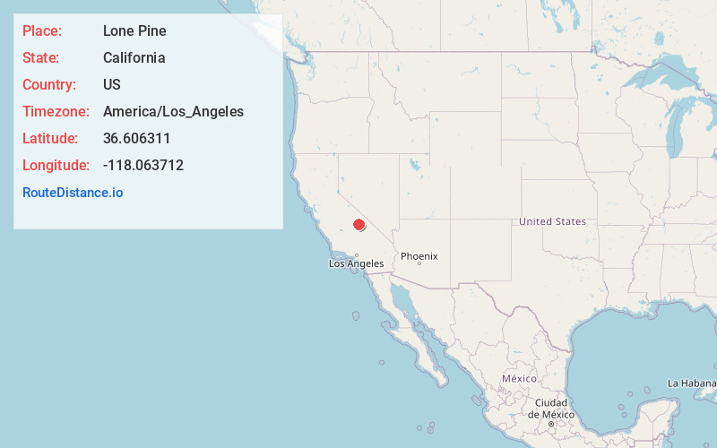 Map of Lone Pine