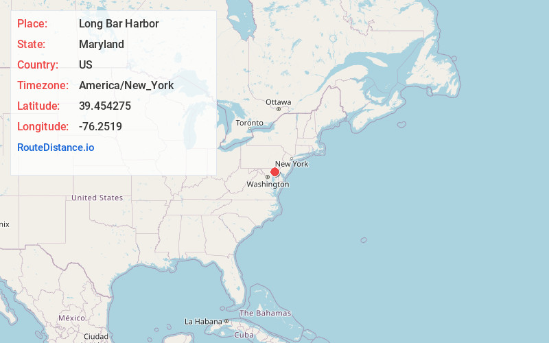 Map of Long Bar Harbor