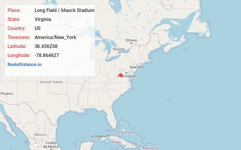 Map of Long Field / Mauck Stadium