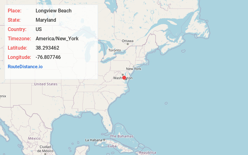 Map of Longview Beach