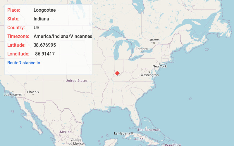 Map of Loogootee