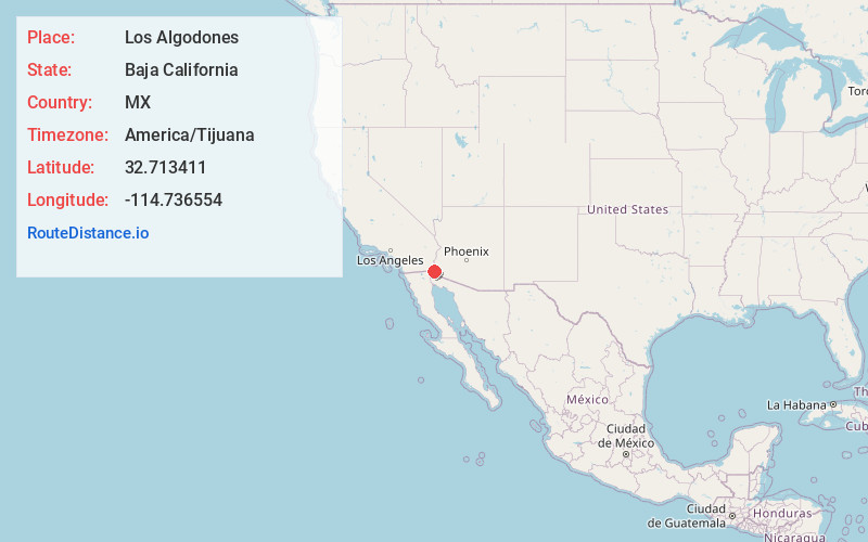 Map of Los Algodones