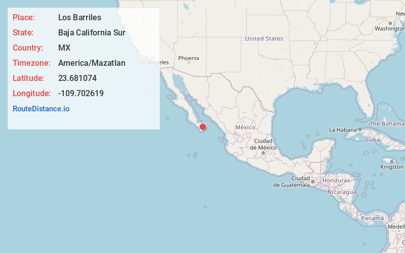 Map of Los Barriles