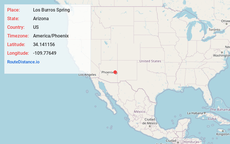 Map of Los Burros Spring