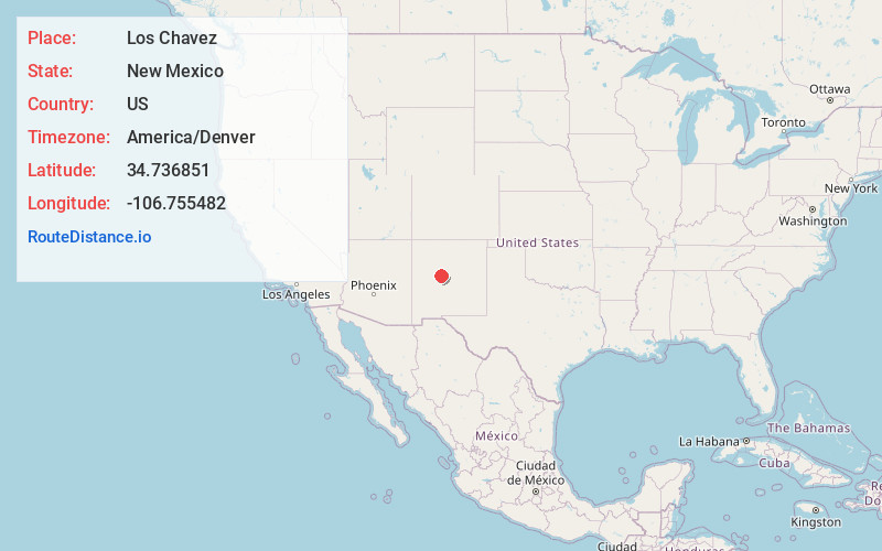 Map of Los Chavez