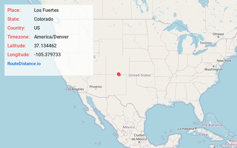 Map of Los Fuertes
