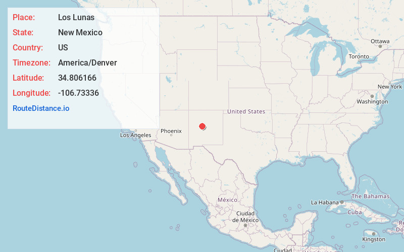 Map of Los Lunas
