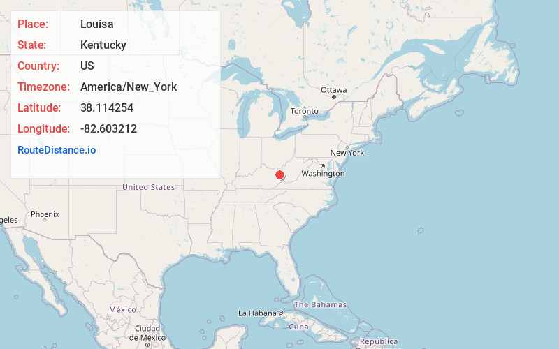 Map of Louisa