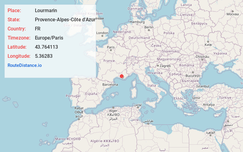 Map of Lourmarin