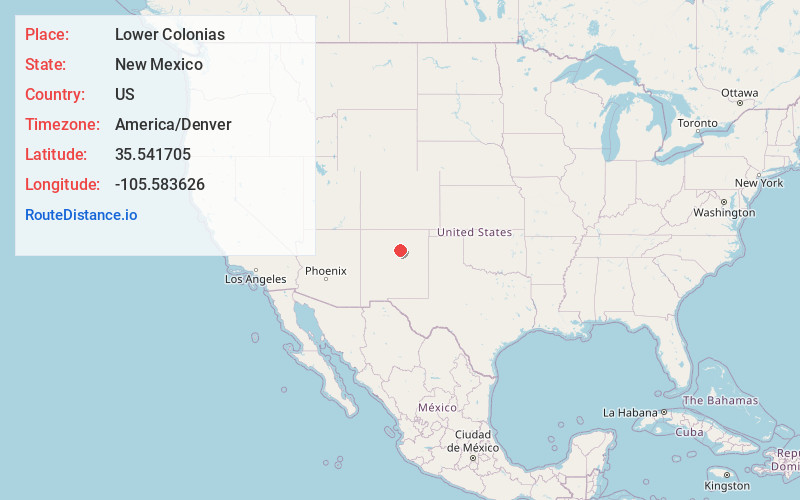 Map of Lower Colonias