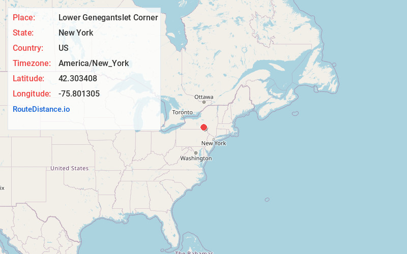 Map of Lower Genegantslet Corner
