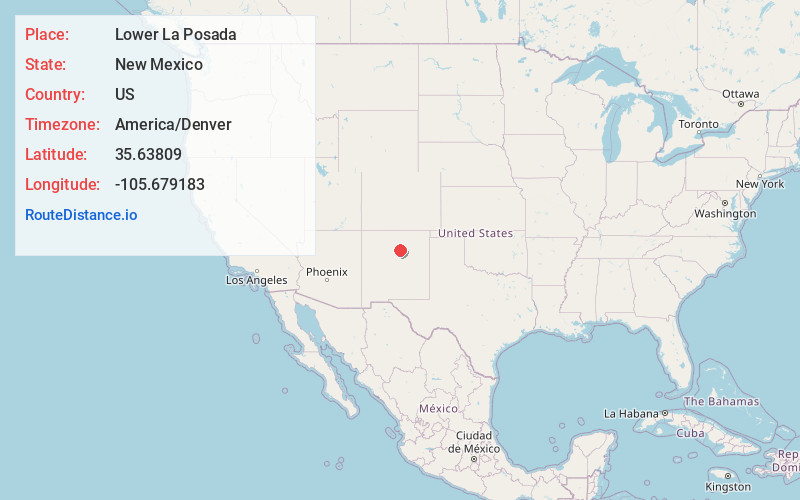 Map of Lower La Posada