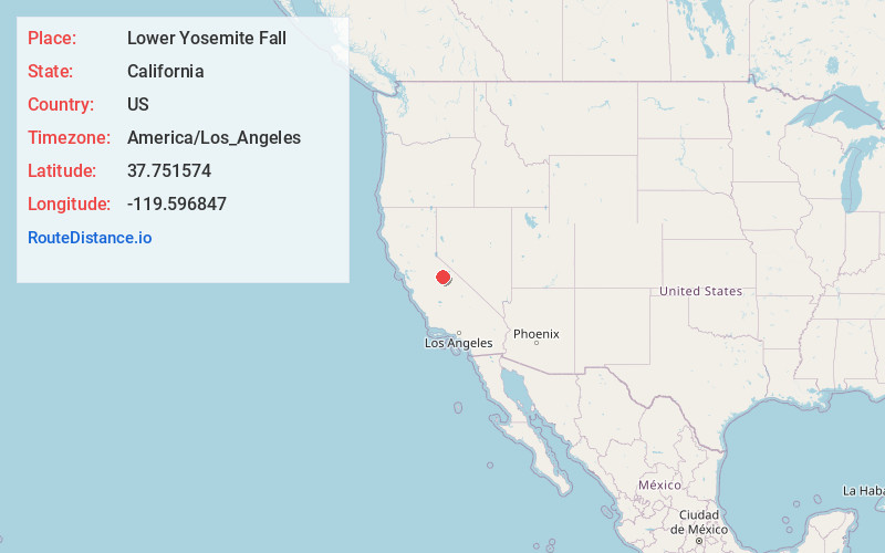 Map of Lower Yosemite Fall