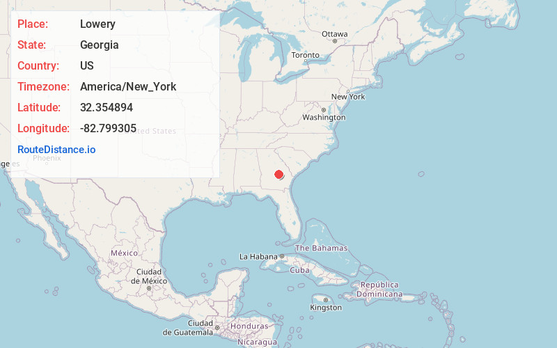 Map of Lowery