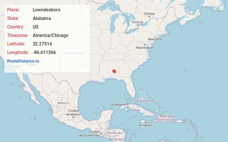 Map of Lowndesboro