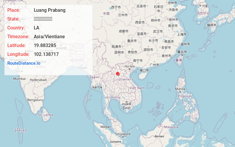 Map of Luang Prabang
