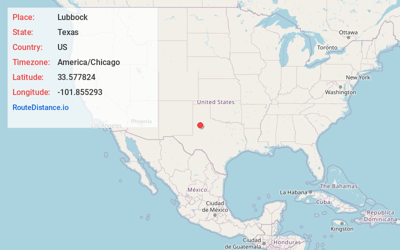Map of Lubbock