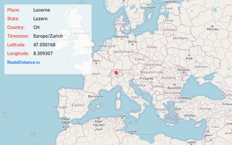 Map of Lucerne