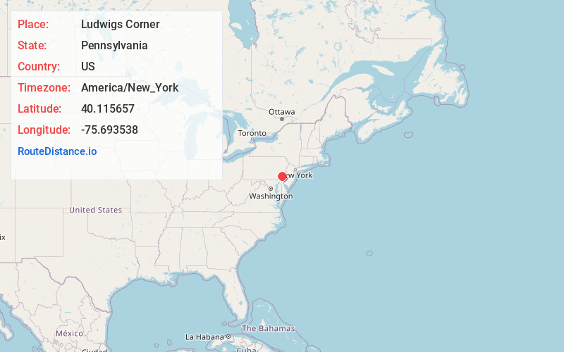 Map of Ludwigs Corner