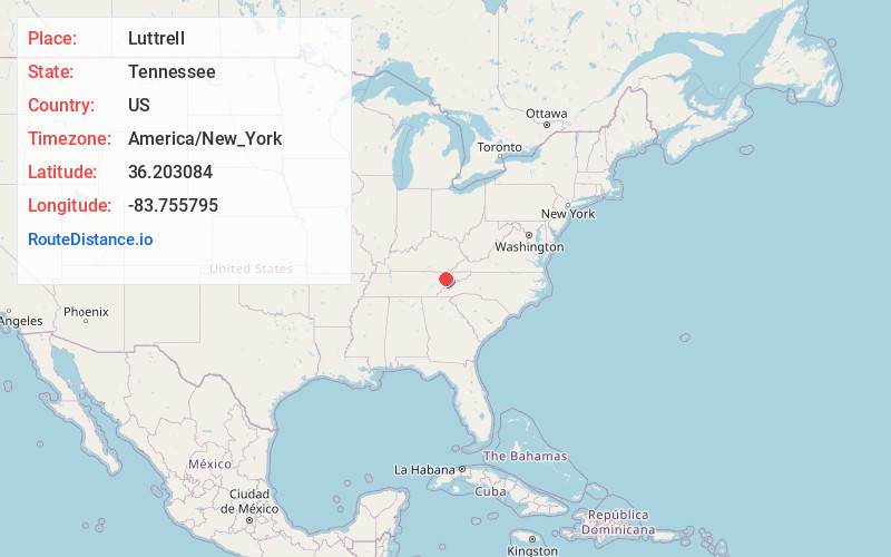 Map of Luttrell