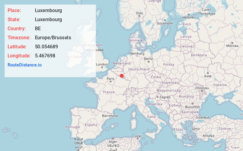 Map of Luxembourg