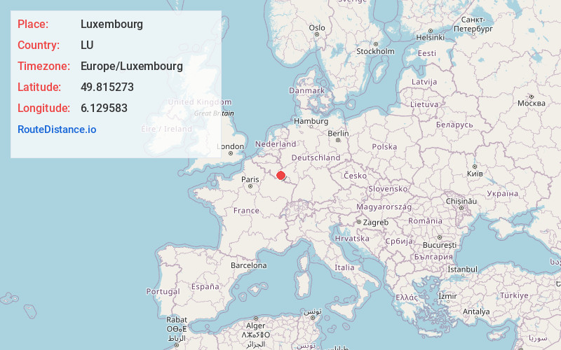 Map of Luxembourg