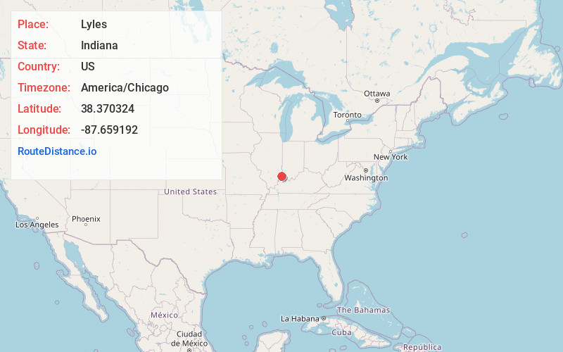 Map of Lyles