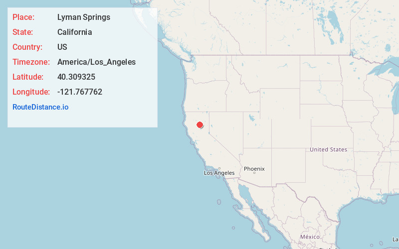 Map of Lyman Springs