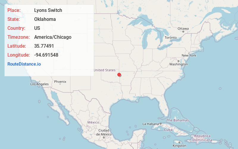 Map of Lyons Switch