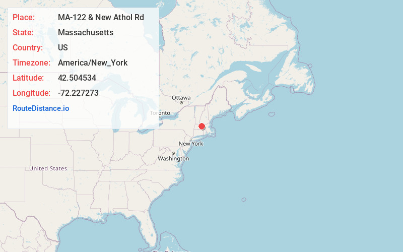 Map of MA-122 & New Athol Rd