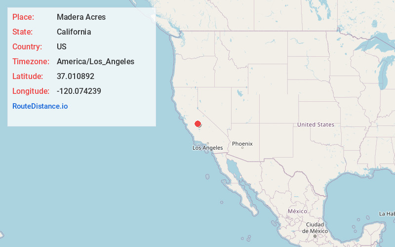 Map of Madera Acres