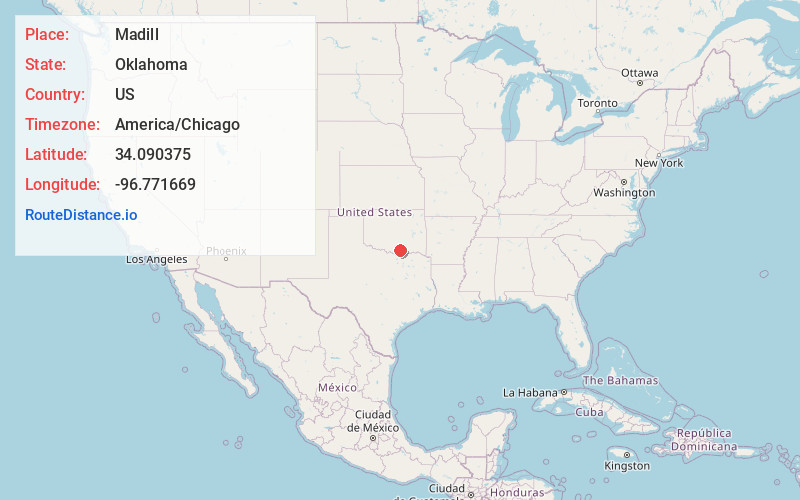 Map of Madill